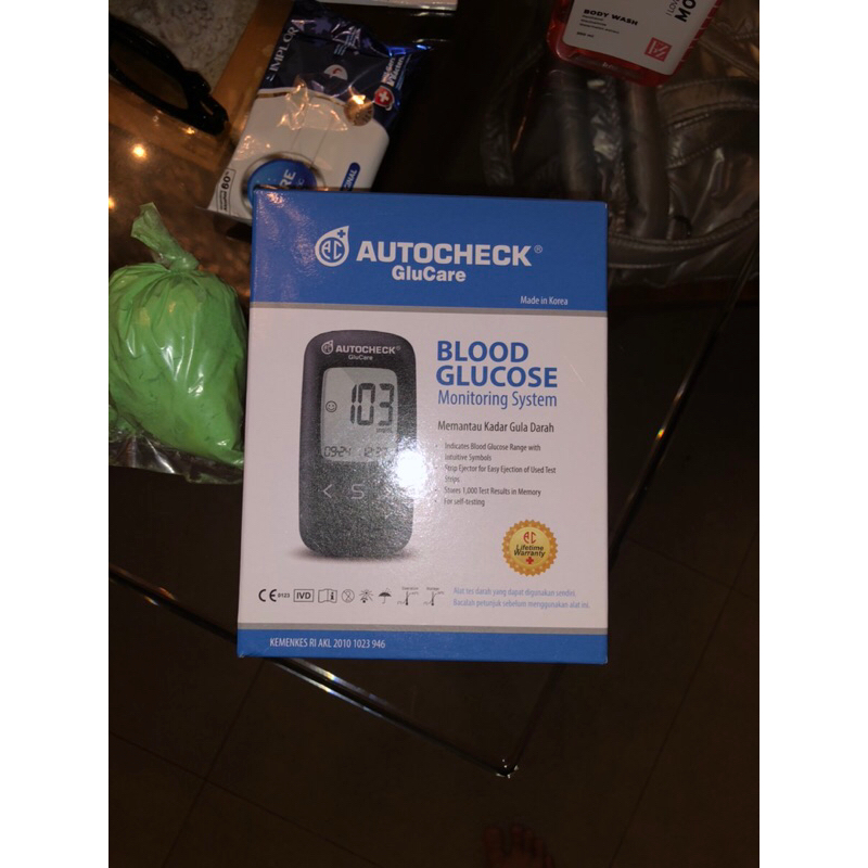 Jual Autocheck GluCare Blood Glucose Monitoring System Cek Kadar Gula ...