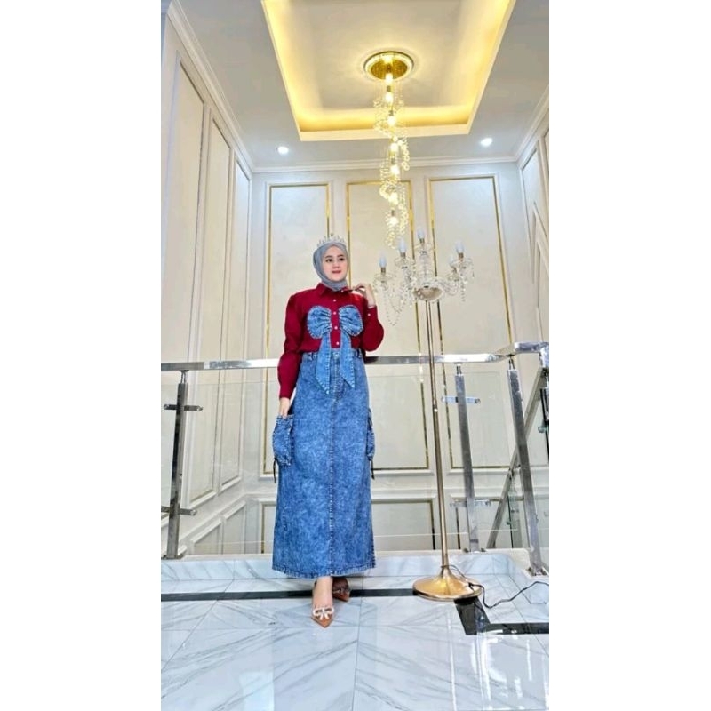 Jual SETELAN ROK PITA JEANS WASH (R3A) | Shopee Indonesia