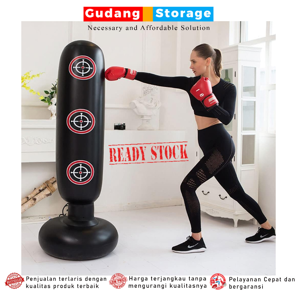 Jual [PROMO] SAMSAK TINJU VKTECH Vertical Punching Bag Tiang Samsak ...