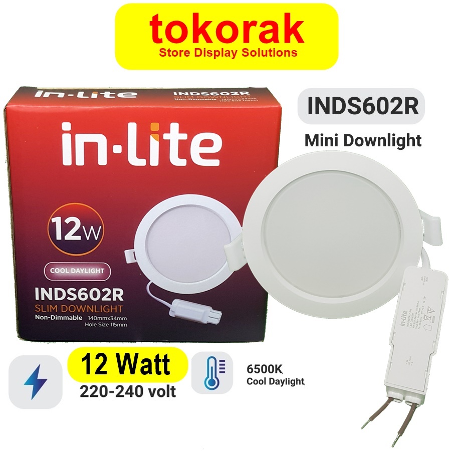 Jual INLITE LAMPU LED PANEL SLIM DOWNLIGHT INBOW 12 WATT 12W IN LITE ...