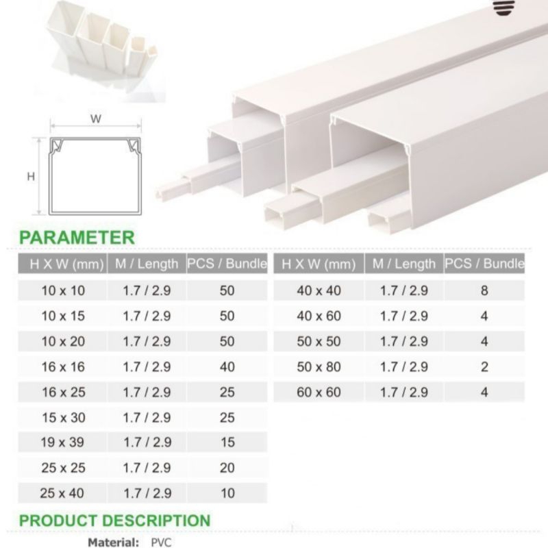 Jual KABEL DUCT DUCTING TF 16 X 16 MM TC PROTECTOR NISO TRAY + DOUBLE ...