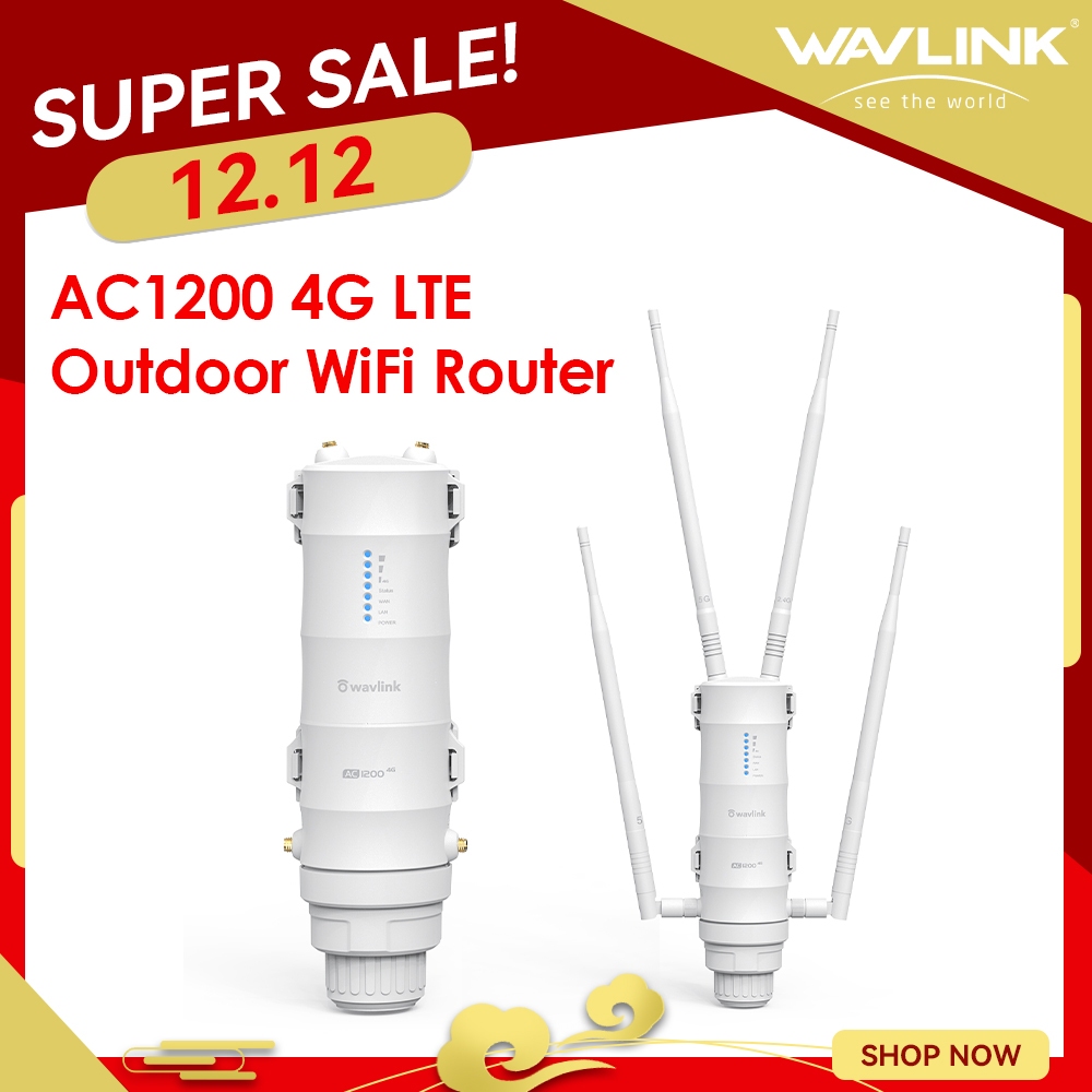 Jual Wavlink AC1200 High Power 4G LTE Outdoor Wi-Fi Router Dual