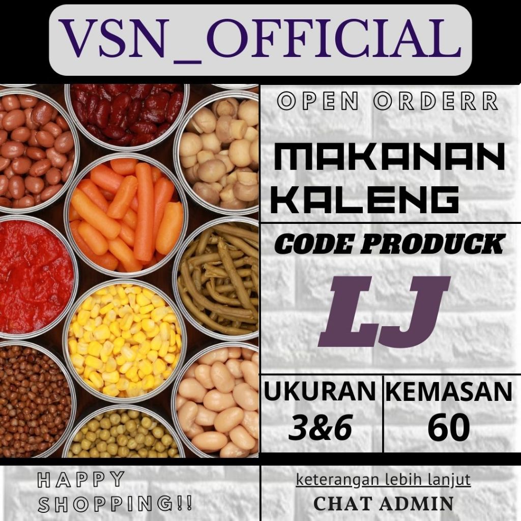 Jual Makanan Kaleng Lj Varian Aman Siap Saji Shopee Indonesia