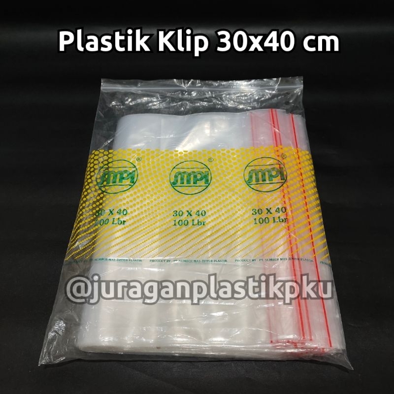 Jual Plastik Klip 30x40 Cm Isi 100 Lembarpack Kemasan Zipper Bening Dengan Ziplock 30 X 40 9010