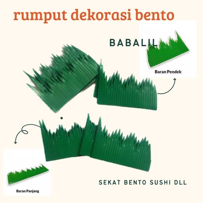 Jual Hiasan Dekorasi Sekat Bento Bekal / Baran Oba Divider rumput grass ...