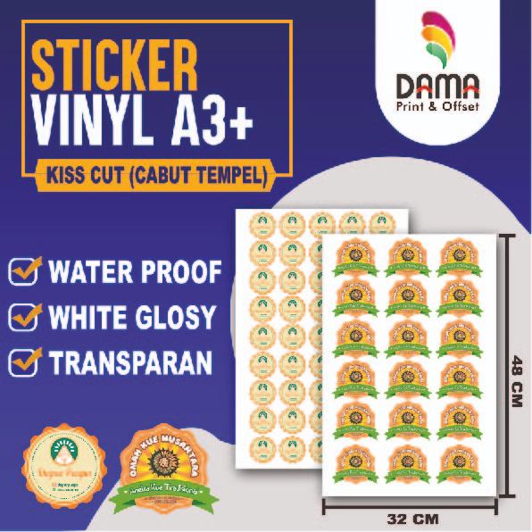 Jual Cetak Sticker Print Stiker Cromo Hvs Vinyl Transparant A3 Print Only Shopee 8094