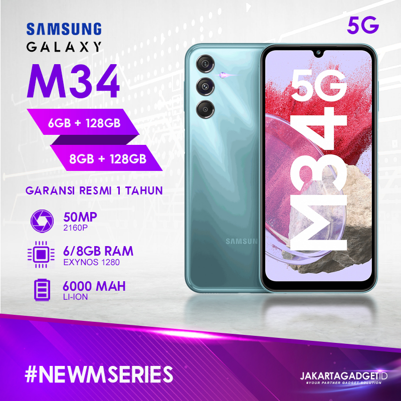 Jual Samsung Galaxy M34 [5G] 6GB+128GB 8GB+128GB Garansi Resmi Samsung ...