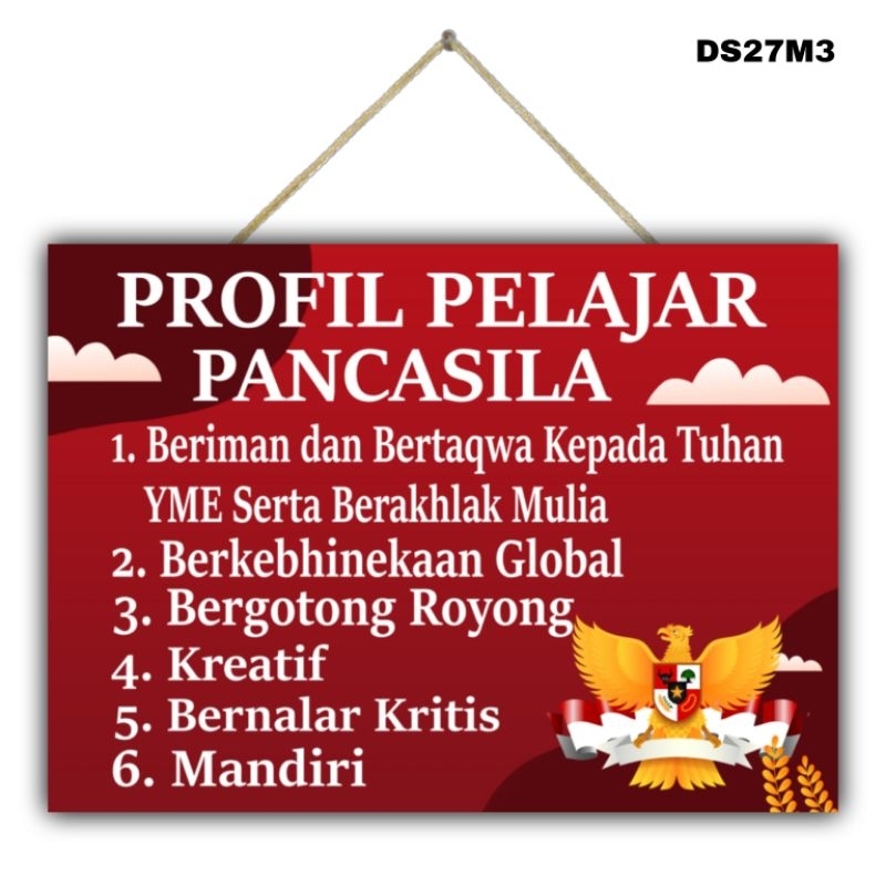 Jual Hiasan Dinding Poster Profil Pelajar Pancasila Gantungan Dinding