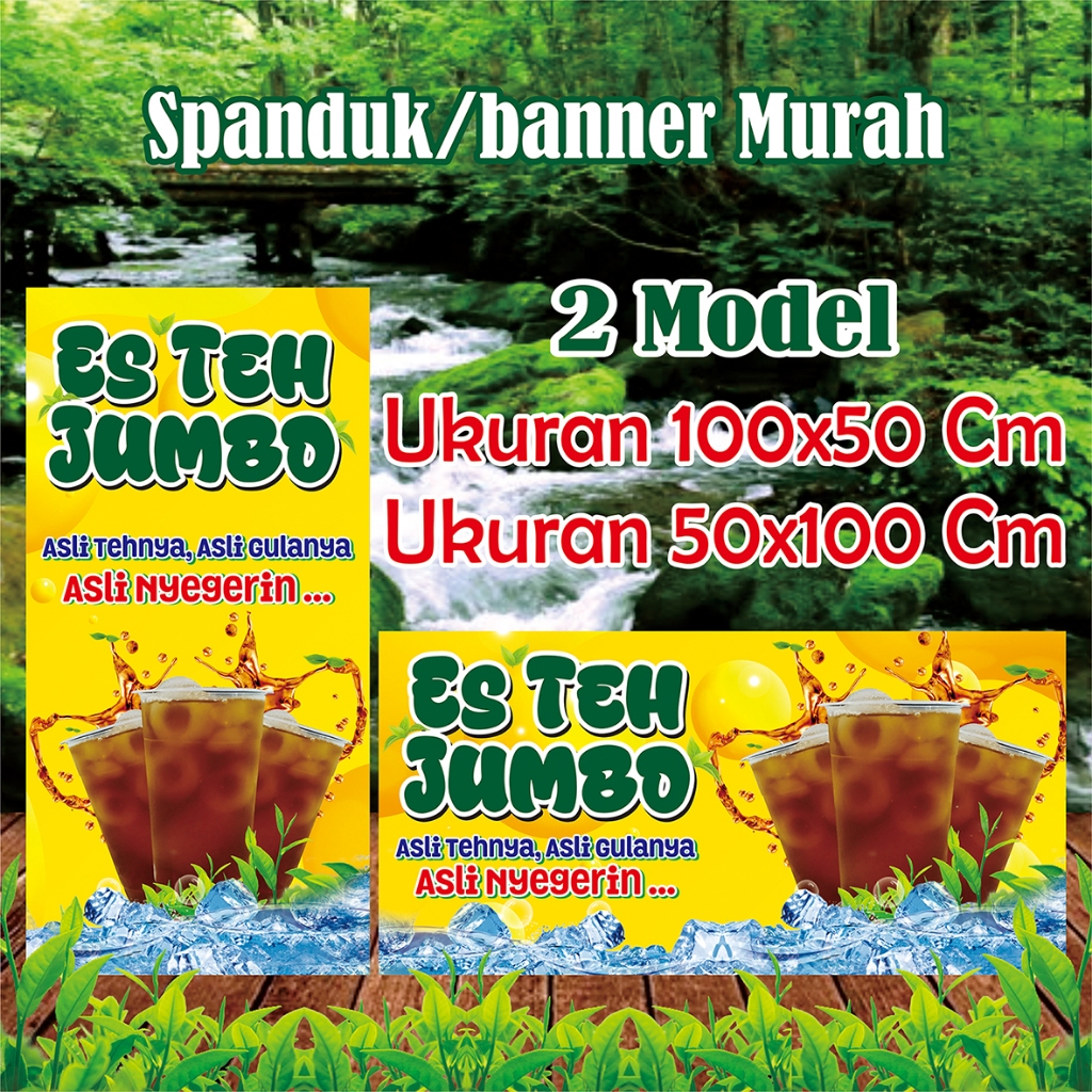 Jual Spanduk Es Teh Jumbo Banner Es Teh Jumbo Es Teh Manis Segar Shopee Indonesia