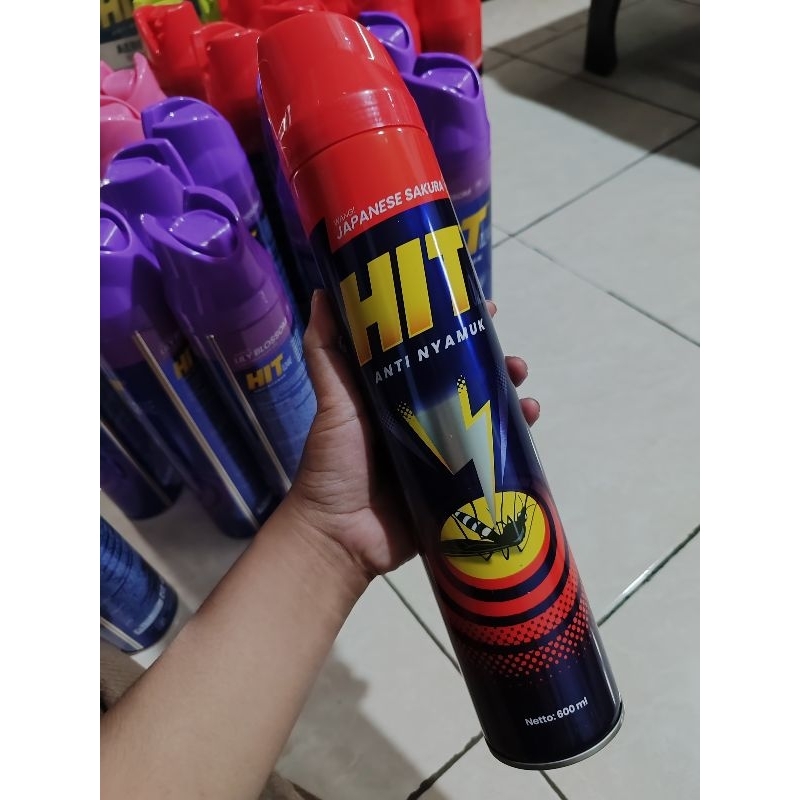 Jual Hit aerosol semprot 600 ml ukuran jumbo anti nyamuk dan kecoa ...