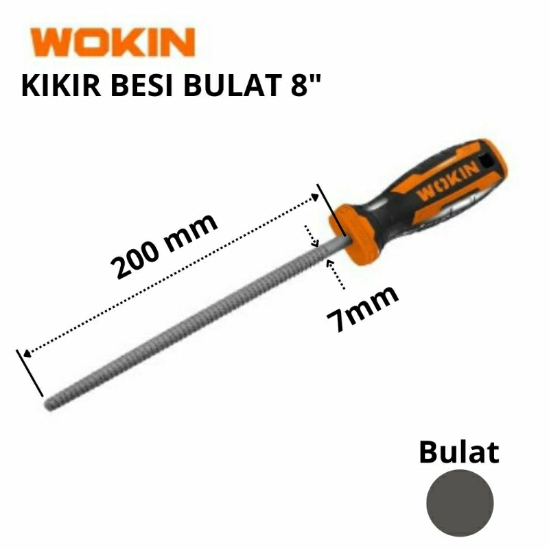 Jual Kikir Besi Bulat 8 Inch Round Files Gagang Fiber | Shopee Indonesia