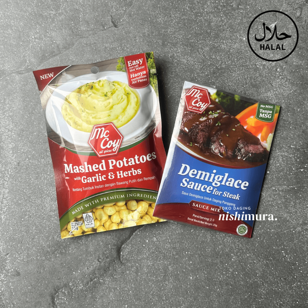 Jual Mashed Potato & Demi Glace Sauce Mc Coy Kentang Tumbuk Saus Steak Demiglace Demiglaze