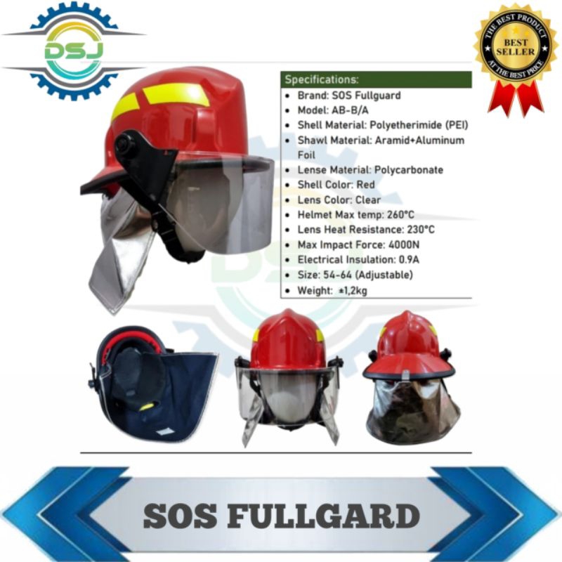 Jual Helm Pemadam Kebakaran SOS FULLGARD Anti Api Original | Shopee ...