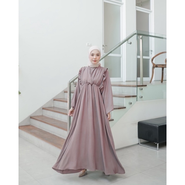 Jual Gbc Gamis Putih Syari Wanita Bahan Crinkle Airflow Premium