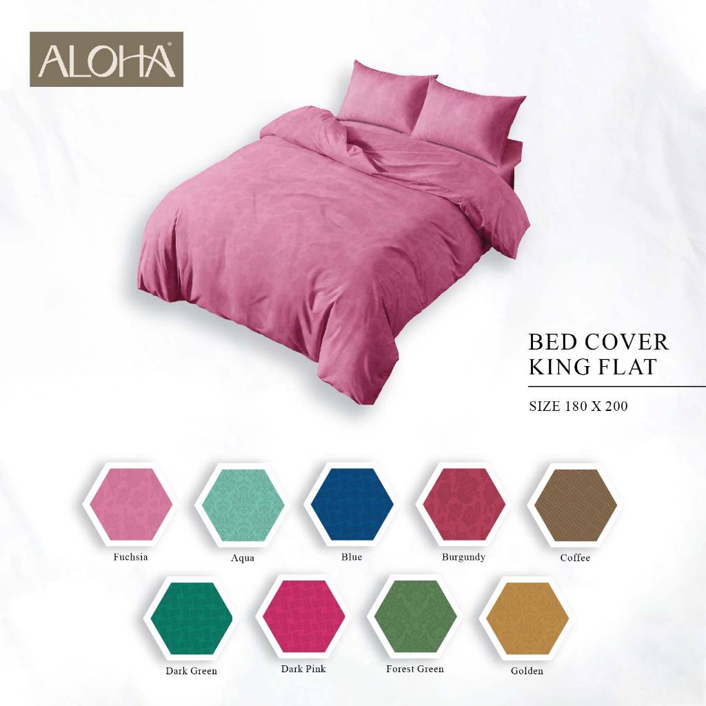Jual Aloha Bed Cover Set King 180x200 Tinggi 20 Emboss "Live
