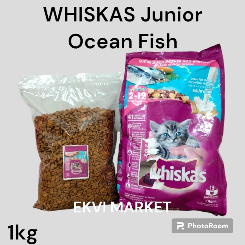 Jual Whiskas Junior Ocean Fish 1kg Makanan Kucing Shopee Indonesia