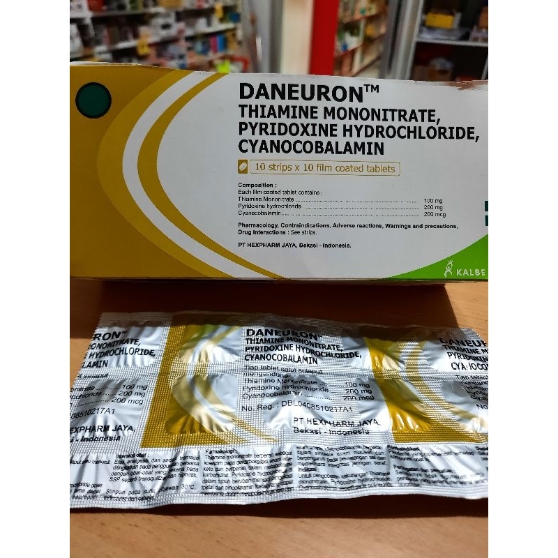 Jual Daneuron tablet vitamin b1 b6 b12 1 strip Shopee Indonesia
