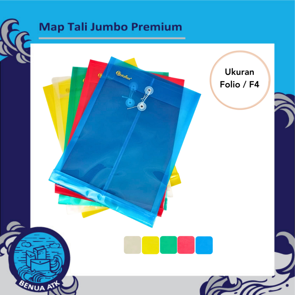 Jual Dataflex Map Plastik Envelope Bag Premium Jumbo Map Tali Folio