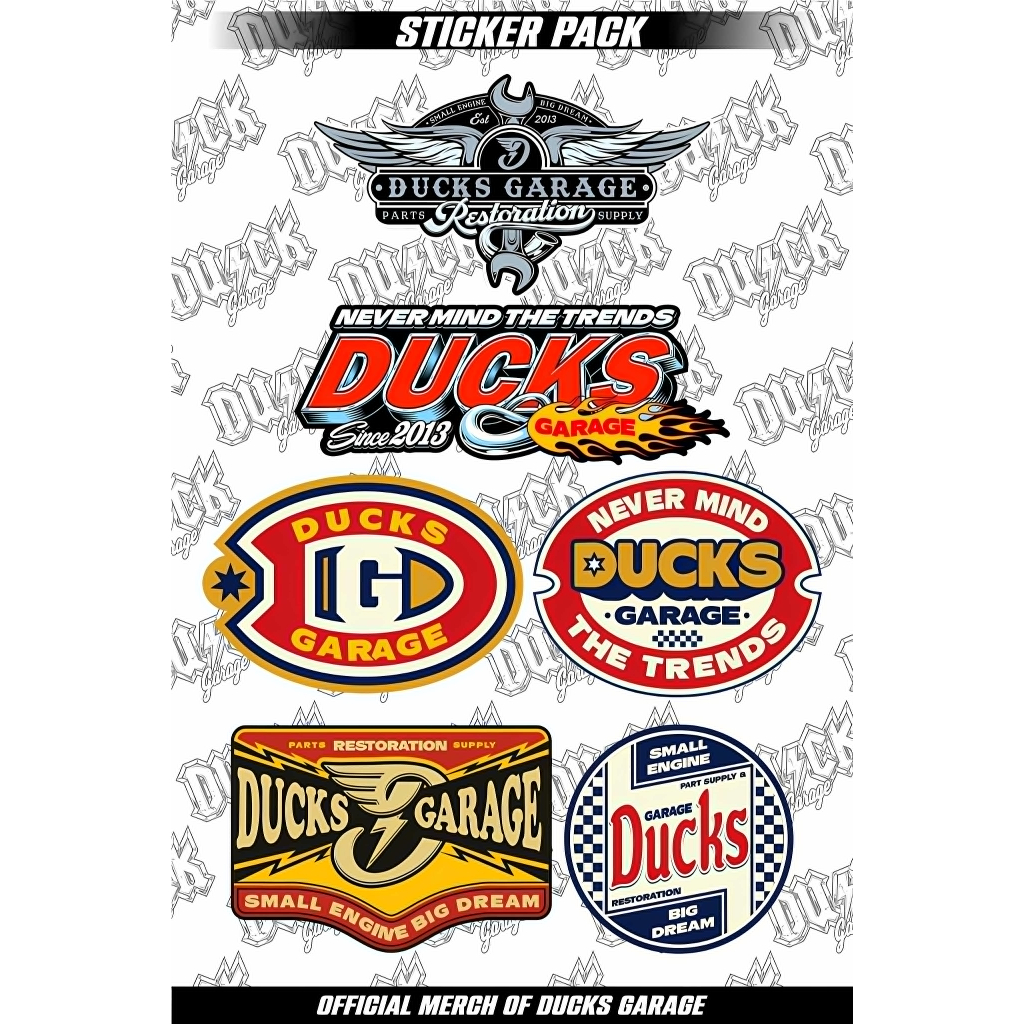 Jual stiker sticker pack ducks garage | Shopee Indonesia