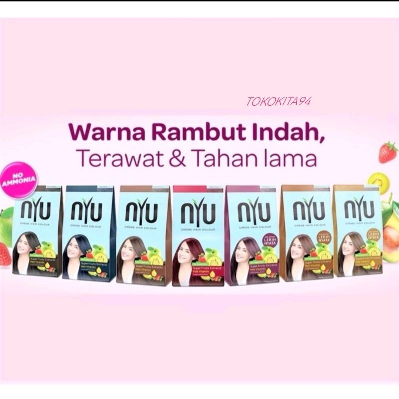 Jual NYU Creme Hair Colour Kemasan Box - NYU Semir Rambut Kemasan Box ...