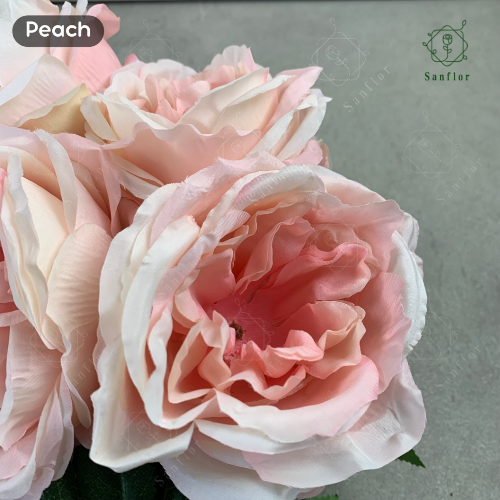Jual AUSTIN ROSE K9/ BUNGA MAWAR ARTIFICIAL 9 CABANG/ TANAMAN HIAS ...