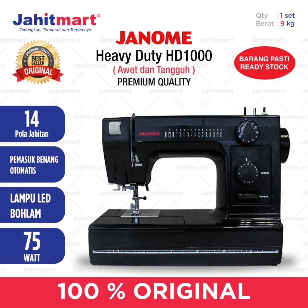 Jual Mesin Jahit Portable Merk Janome Hd Black Edition Heavy Duty