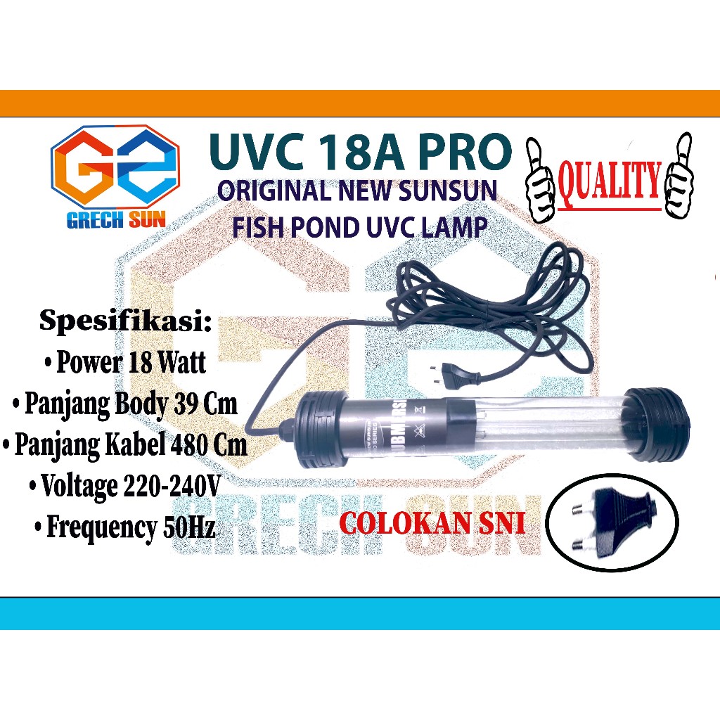 Jual New Sunsun Uvc 18a Pro Lampu Uv Kolam Aquarium Uvc Original Sunsun