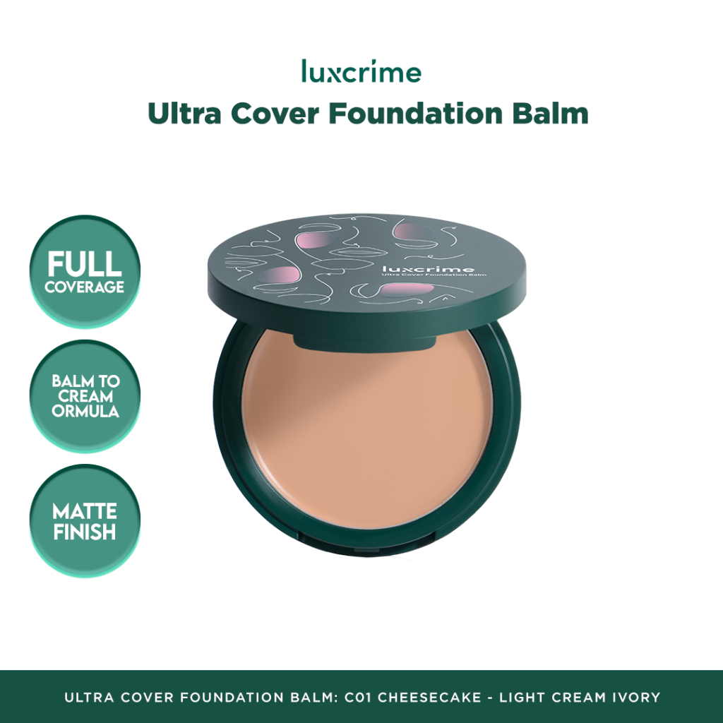 Jual Luxcrime Ultra Cover Foundation Balm C01 Cheesecake Light cream