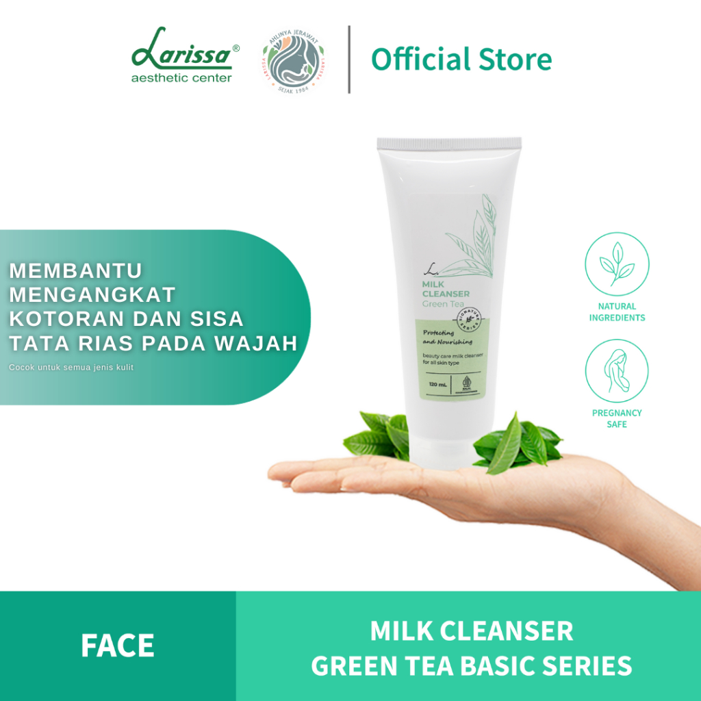 Jual Larissa Milk Cleanser Green Tea Basic Shopee Indonesia