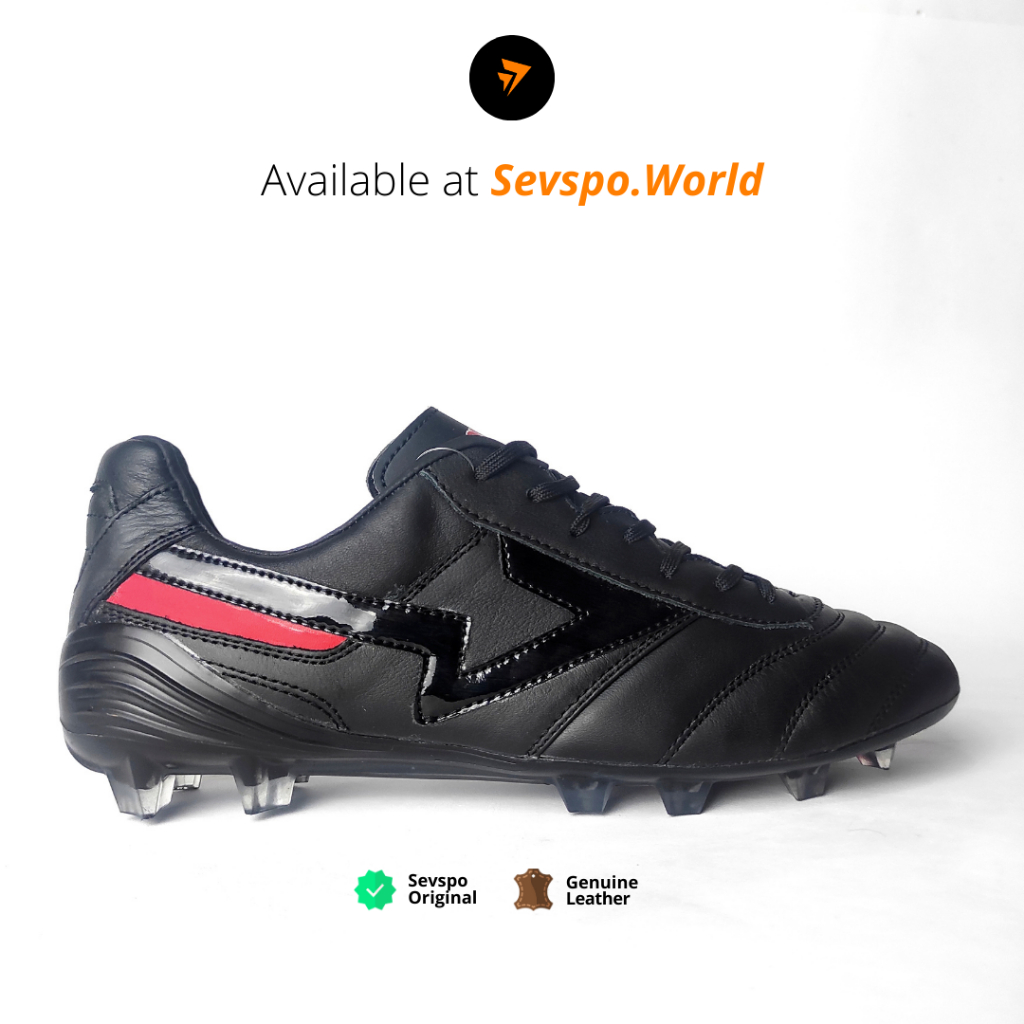 Jual Sevspo Maestro V2 Alpha Black - Sepatu Bola Kulit Asli | Shopee ...