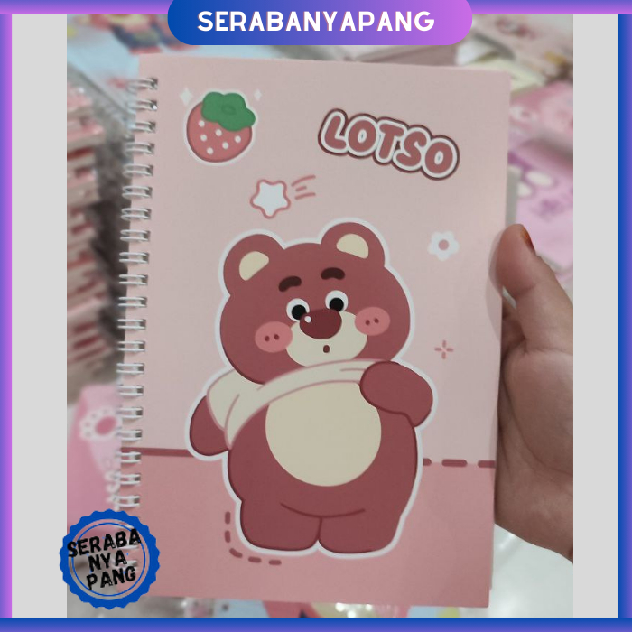 Jual LOTSO NOTEBOOK BUKU Ring A5 /Notebook A5/Buku Tulis Sekolah isi 60 ...