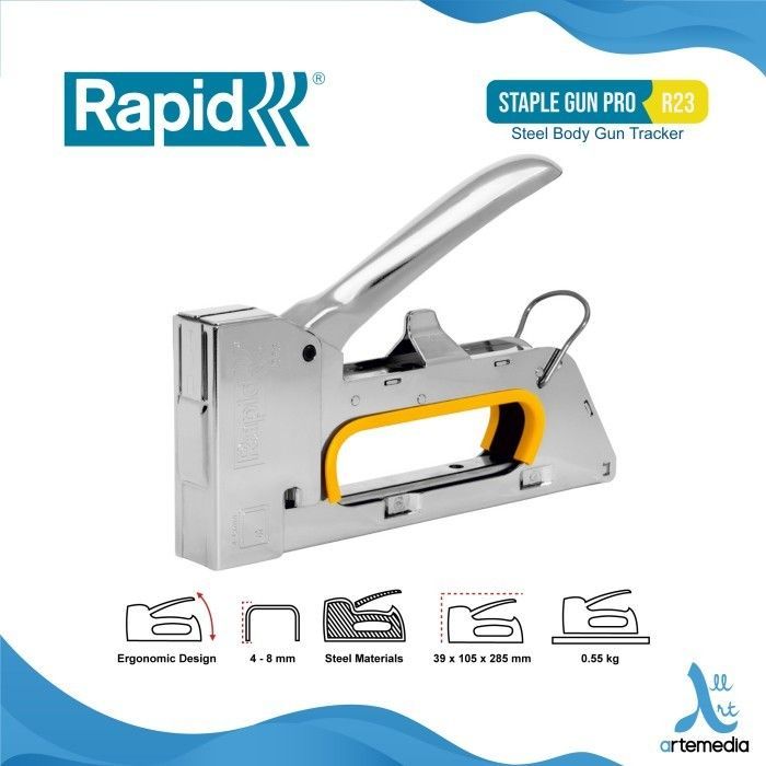 Jual DIJAMIN ASLI RAPIDE Staple Stapler Gun Tacker R23 Staples Hekter