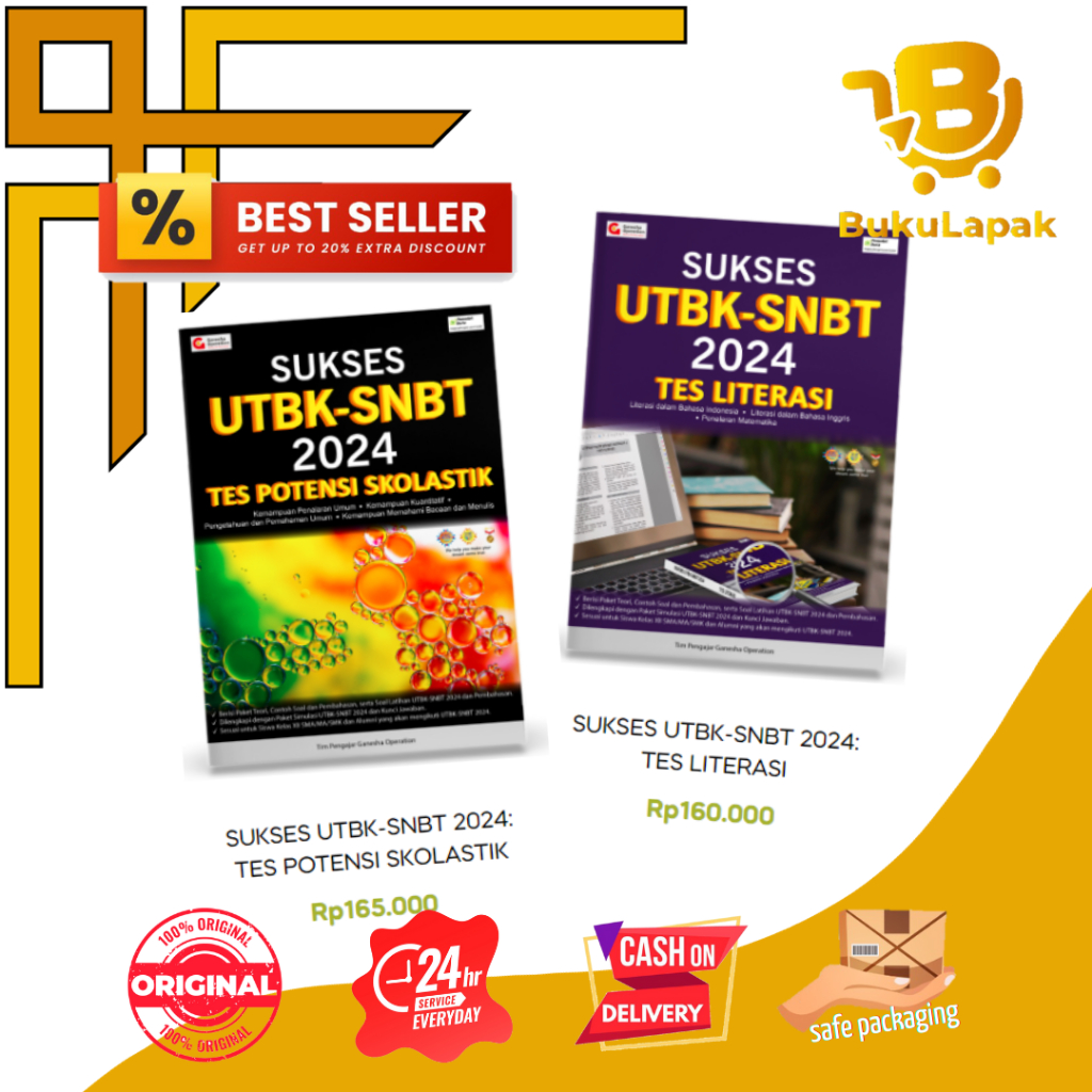 Jual Buku Sukses UTBK-SNBT 2024, Buku UTBK SNBT 2024 Ganesha Operation ...