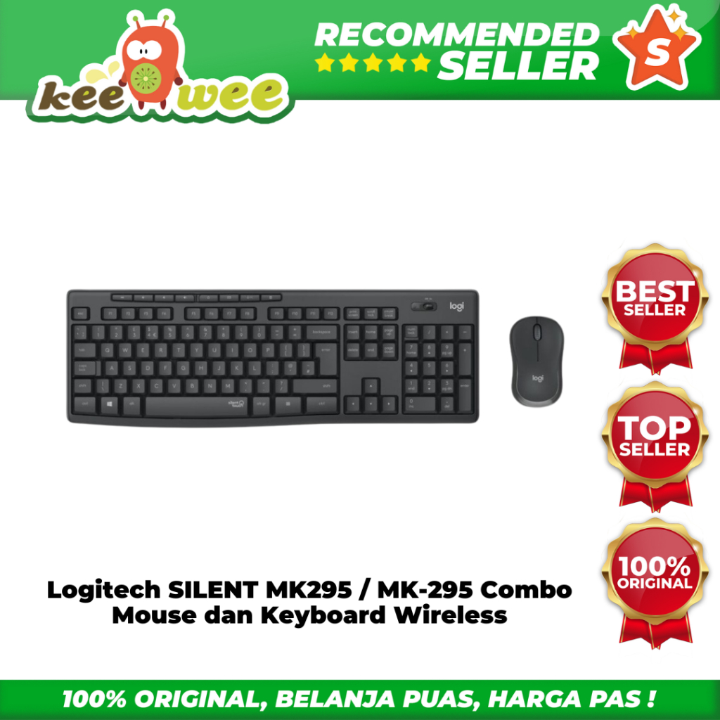 Jual Logitech SILENT MK295 / MK-295 Combo Mouse dan Keyboard Wireless ...