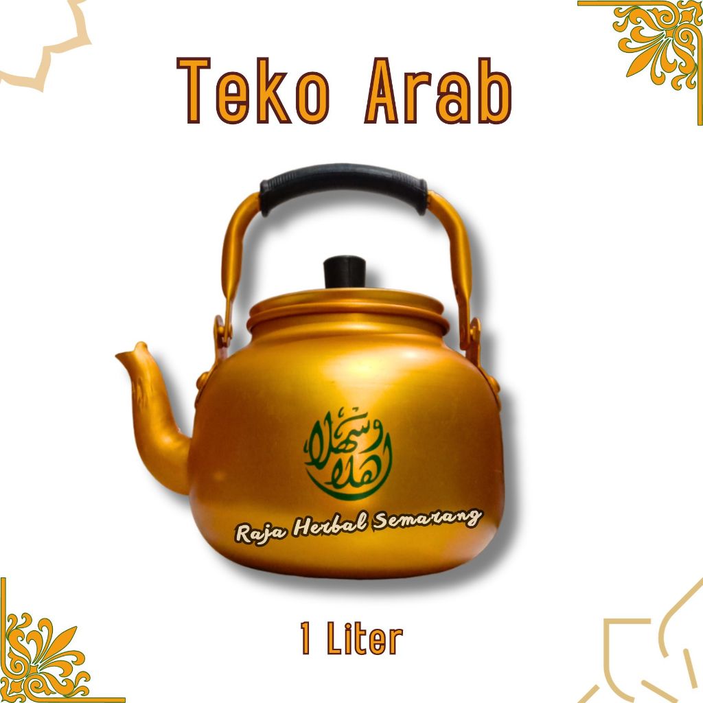Jual Teko Arab 1 Liter Teko Kuning Emas Teko Air Zam Zam Teh Kopi Khas Arab Timur Tengah Oleh 4186