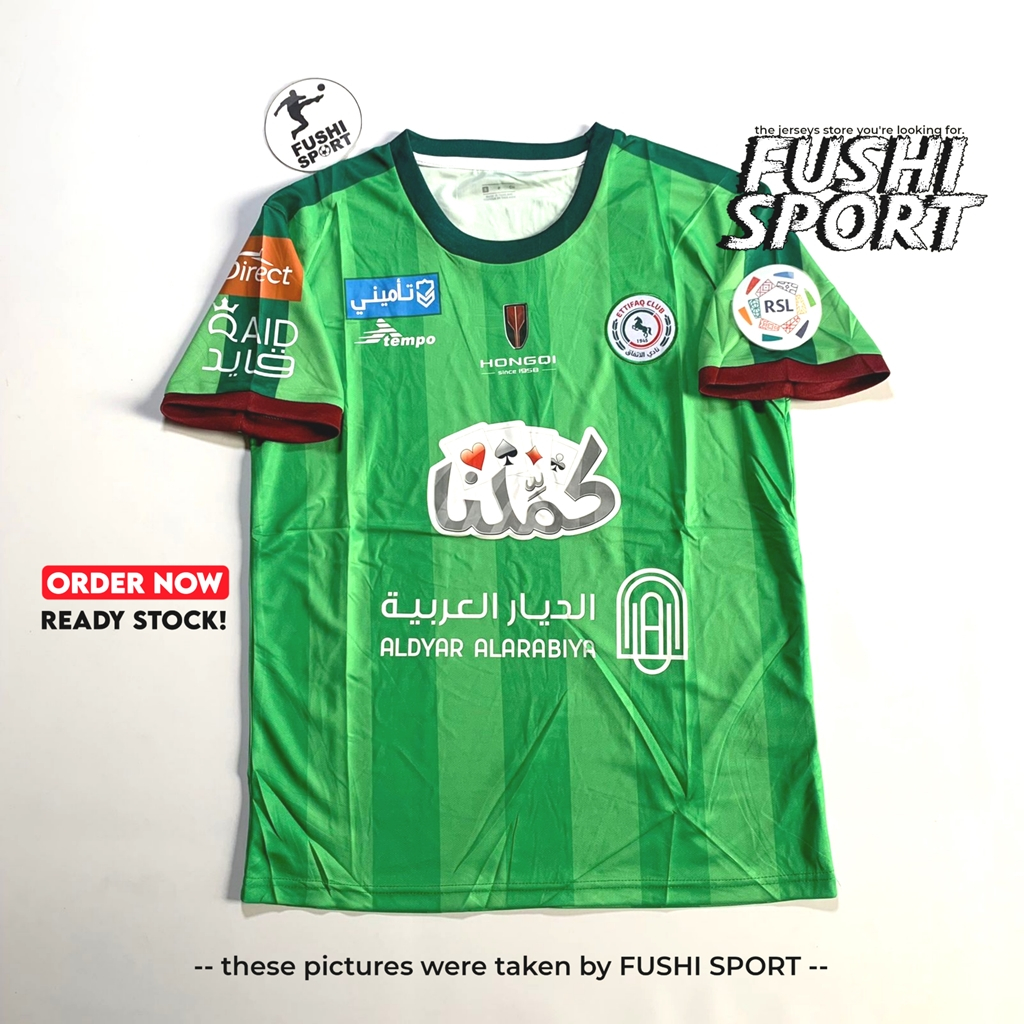 Jual Jersey Baju Bola Al Ettifaq Home Full Patch 2023 2024 New Terbaru