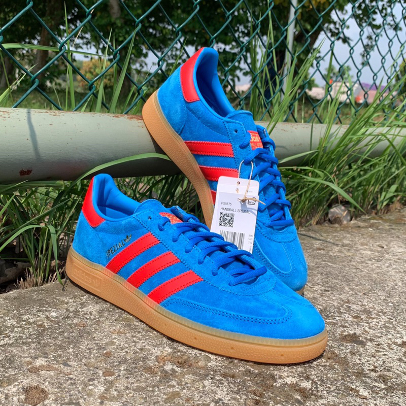 Jual Adidas Originals Handball Spezial Bright Blue Red | Shopee Indonesia