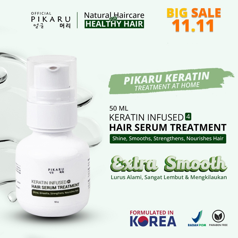 Jual 11.11 Pikaru Keratin Treatment Infused 4 Hair Serum Treatment ...