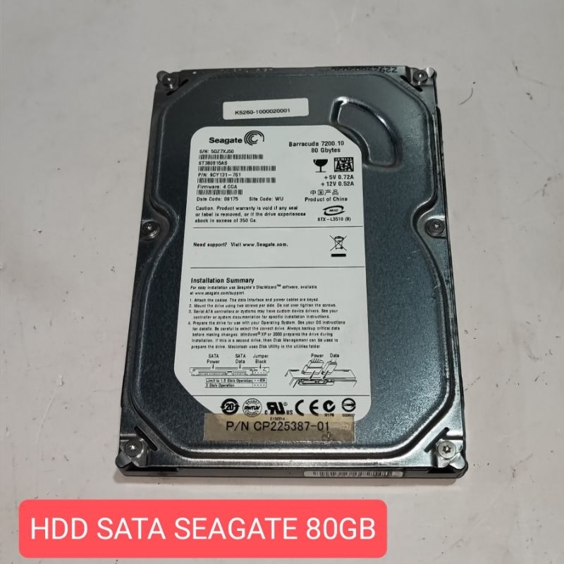 Jual Hardisk HDD internal PC SATA 3.5 bekas normal sentinel 100 persen ...