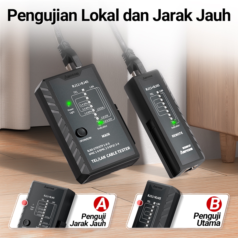 Jual AMPCOM Alat Penguji Kabel Jaringan Terbaru Alat Uji Kabel LAN ...