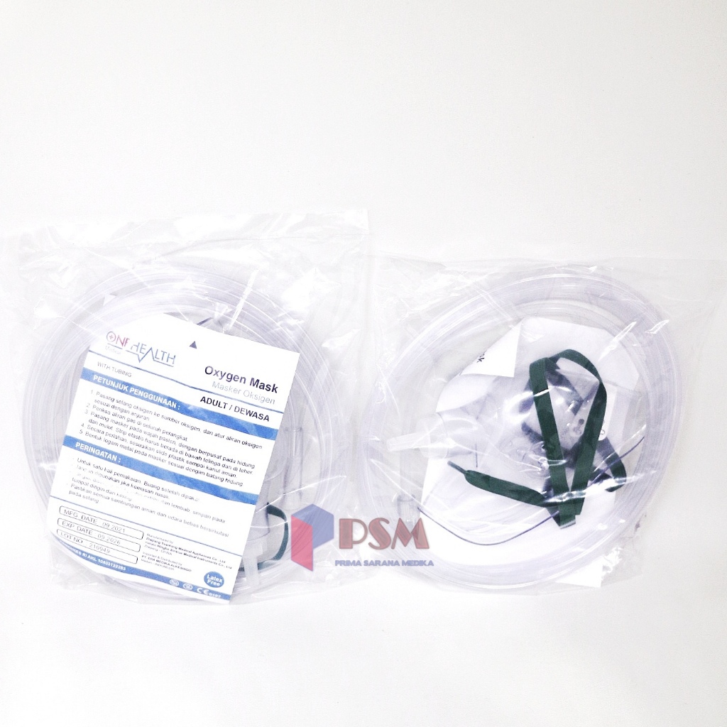 Jual Onehealth Gea Oxygen Mask / Sungkup Masker Oksigen O2 Dewasa Anak ...