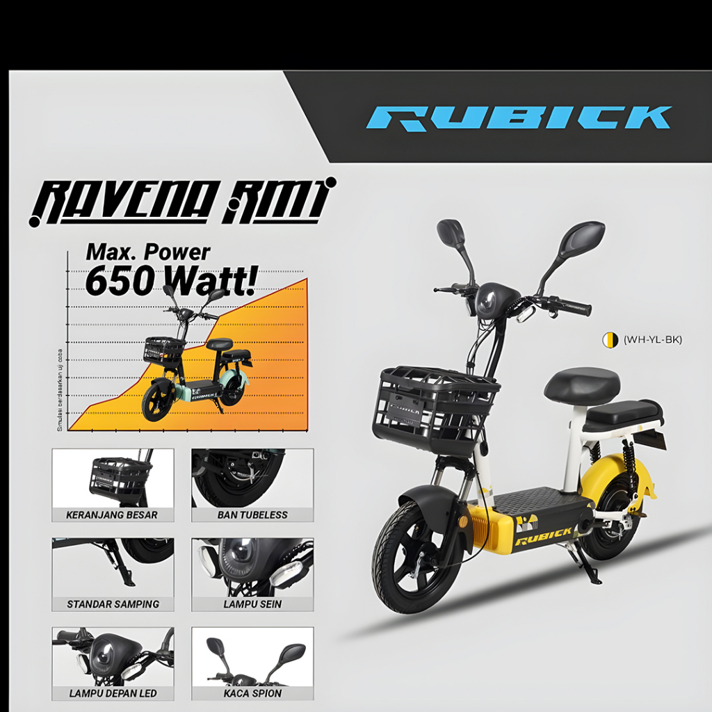 Jual E Moped Sepeda Listrik RUBICK Ravena Rm1. 29942 | Shopee Indonesia