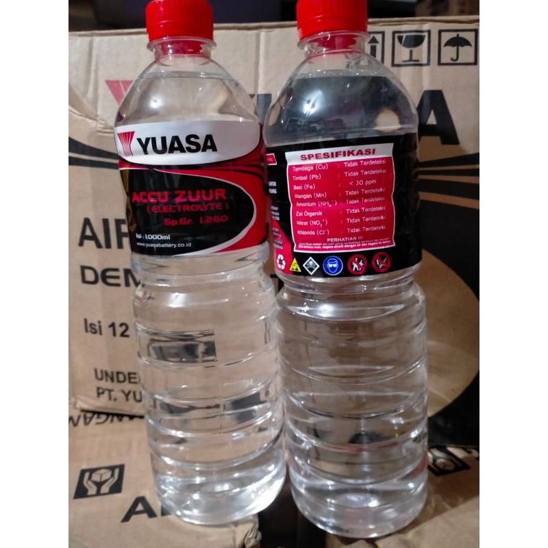 Jual Air Aki Merah Yuasa Air Accu Zuur Yuasa 1 Liter Shopee Indonesia 6144