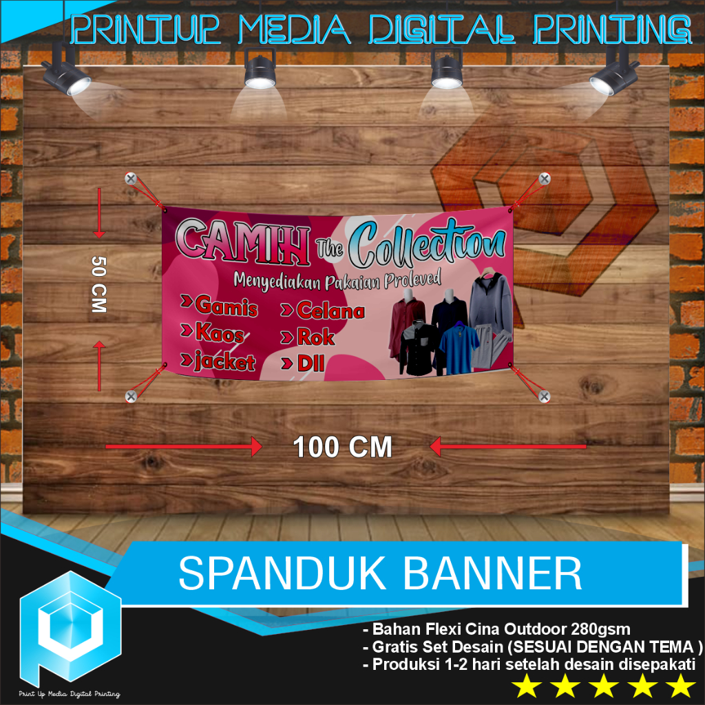 Jual SPANDUK BANNER TOKO PAKAIAN TOKO BAJU FREE DESAN CUSTOM | Shopee ...
