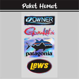 Jual Sticker Mancing Terlaris Brand Logo Pancing 4 Pacs Hologram