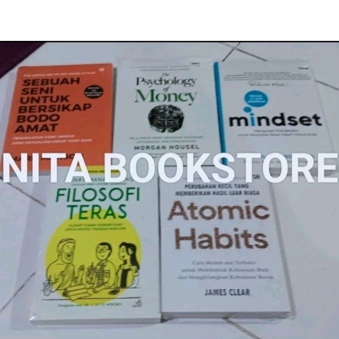 Jual Paket 5 Buku Motivasi Atomic Habits The Psychology Of Money