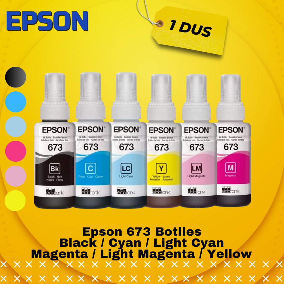 Jual 1 Dus Tinta Epson 673 Original 100% L100 L110 L111 L120 L130 ...