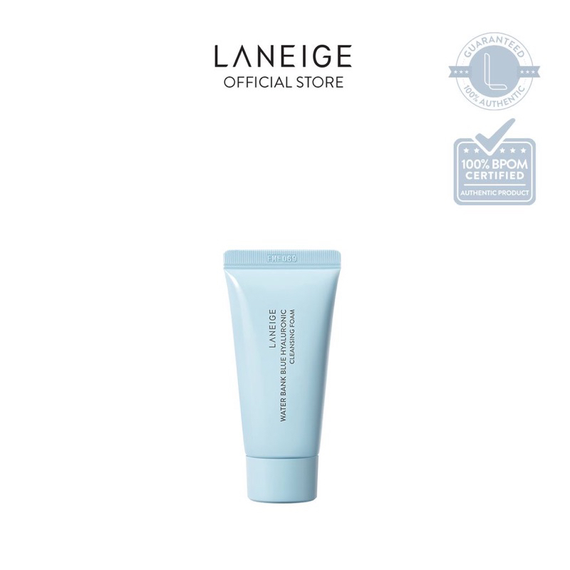 Jual Laneige Water Bank Blue Hyaluronic Cleansing Foam 30g | Shopee ...