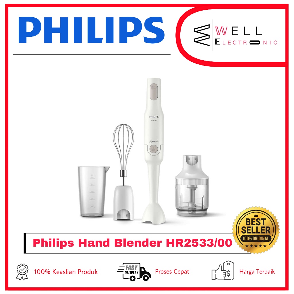 Jual PHILIPS PROMIX HANDBLENDER HR2533/00 HR 2533 HAND BLENDER Shopee