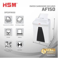 Jual HSM DOCUMENT SHREDDER SECURIO AF150 CROSS CUT 4.5x30mm - MESIN ...